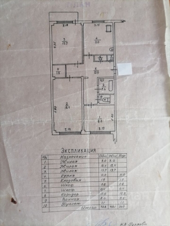 Продажа квартиры 3-комн.<br /> по адресу 646902 г. Калачинск, г. Калачинск, ул. Заводская, 39