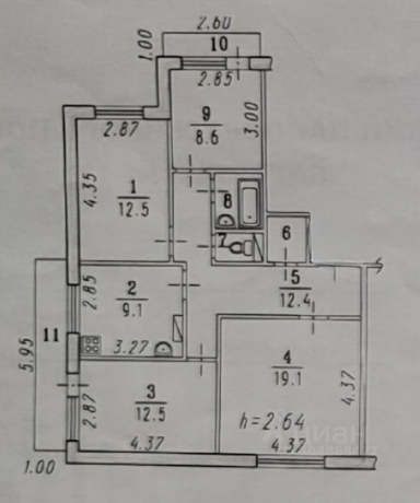 Продажа квартиры 4-комн.<br /> по адресу 644077 г. Омск,  ул. Пригородная, 15