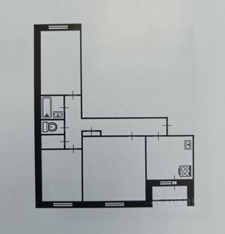 Продажа квартиры 3-комн.<br /> по адресу 644030 г. Омск,  ул. Полторацкого, 52