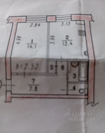 Продажа квартиры 1-комн.<br /> по адресу 644123 г. Омск,  ул. Дмитриева, 5 к3