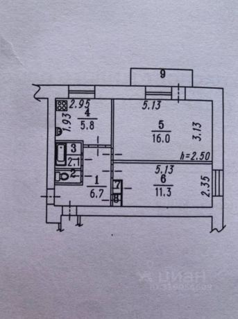 Продажа квартиры 2-комн.<br /> по адресу 644050 г. Омск,  пр-кт. Мира, 17