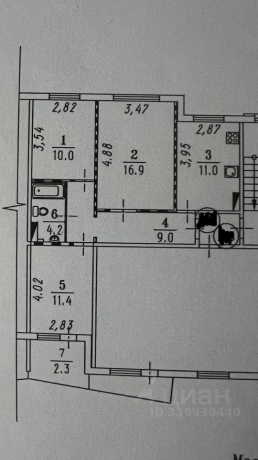 Продажа квартиры 3-комн.<br /> по адресу 644074 г. Омск,  ул. Конева, 38