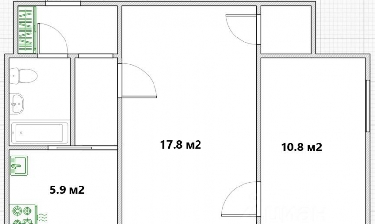 Продажа квартиры 2-комн.<br /> по адресу г. Омск,  ул. 6-я Станционная, 23