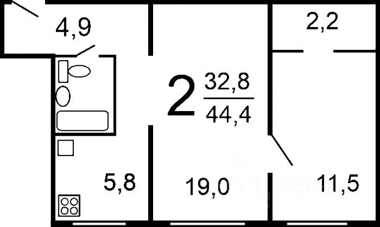 Продажа квартиры 2-комн.<br /> по адресу г. Омск,  ул. Заозерная, 11
