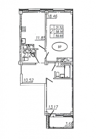 Продажа квартиры 2-комн.<br /> по адресу г. Омск,  ул. Кирова, 51 к1