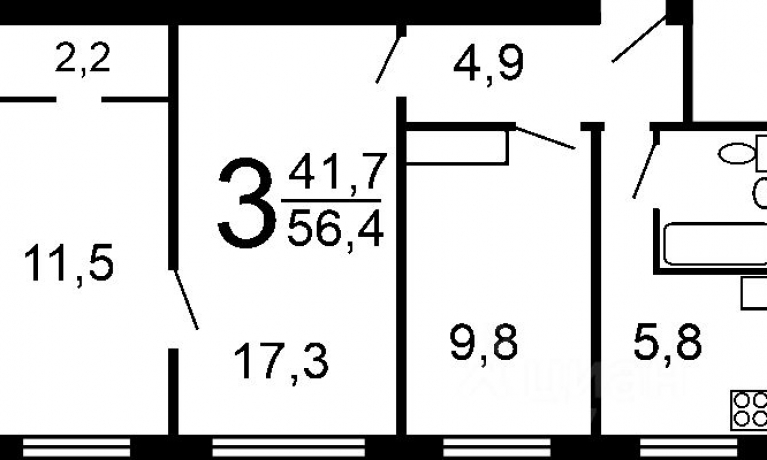 Продажа квартиры 3-комн.<br /> по адресу г. Омск,  ул. Волочаевская, 13Е