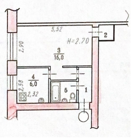 Продажа квартиры 1-комн.<br /> по адресу г. Омск,  ул. Андрианова, 14 к1