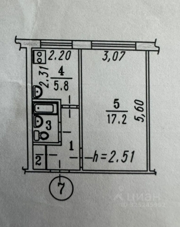 Продажа квартиры 1-комн.<br /> по адресу г. Омск,  ул. 75 Гвардейской бригады, 1а
