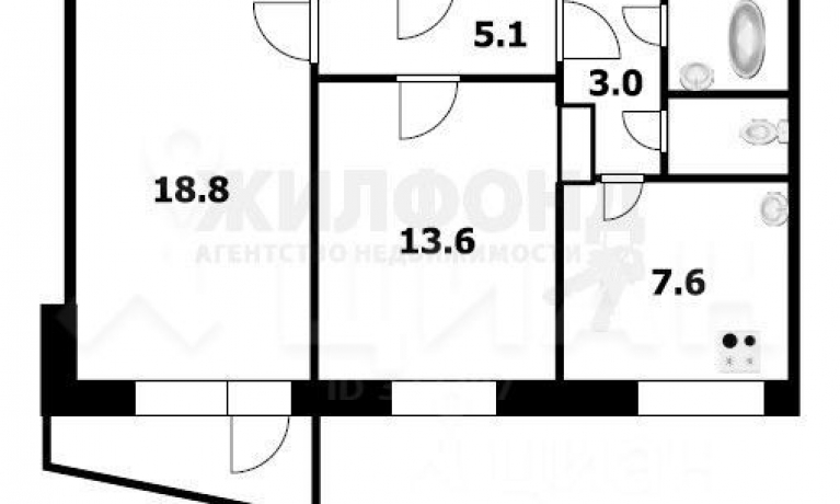 Продажа квартиры 2-комн.<br /> по адресу г. Омск,  ул. Туполева, 3В