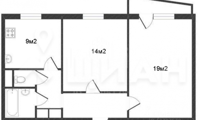 Продажа квартиры 2-комн.<br /> по адресу г. Омск,  ул. Дианова, 17